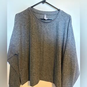 Fabletics Heather Gray Relaxed Crewneck Sweatshirt